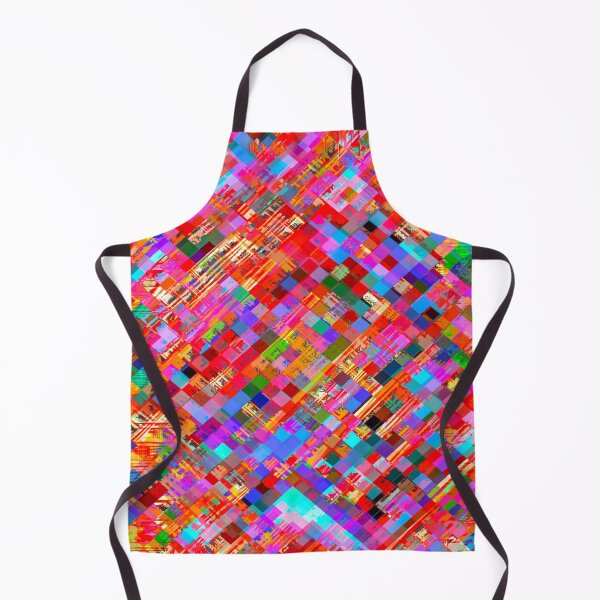Item preview, geometric square pixel pattern abstract background in pink blue purple designed and sold by Mrvell.