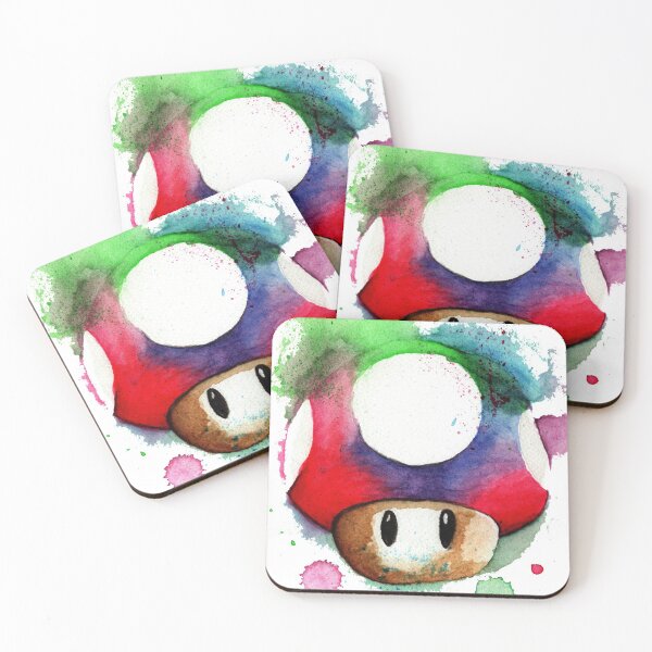Item preview, 1 UP mushroom Watercolor designed and sold by ILoresart.
