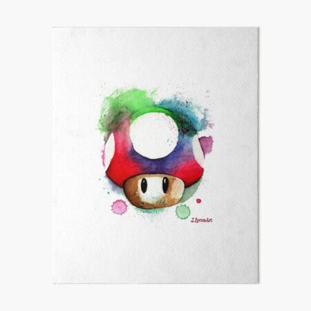 Item preview, 1 UP mushroom Watercolor designed and sold by ILoresart.