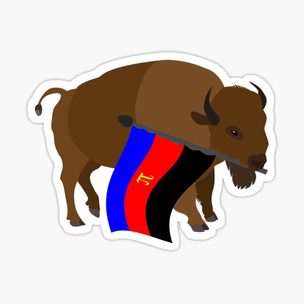 Item preview, Polyamory Pride Flag Waving Bison designed and sold by Kiloueka.