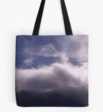 Mountain and Clouds with Bird Tote Bag