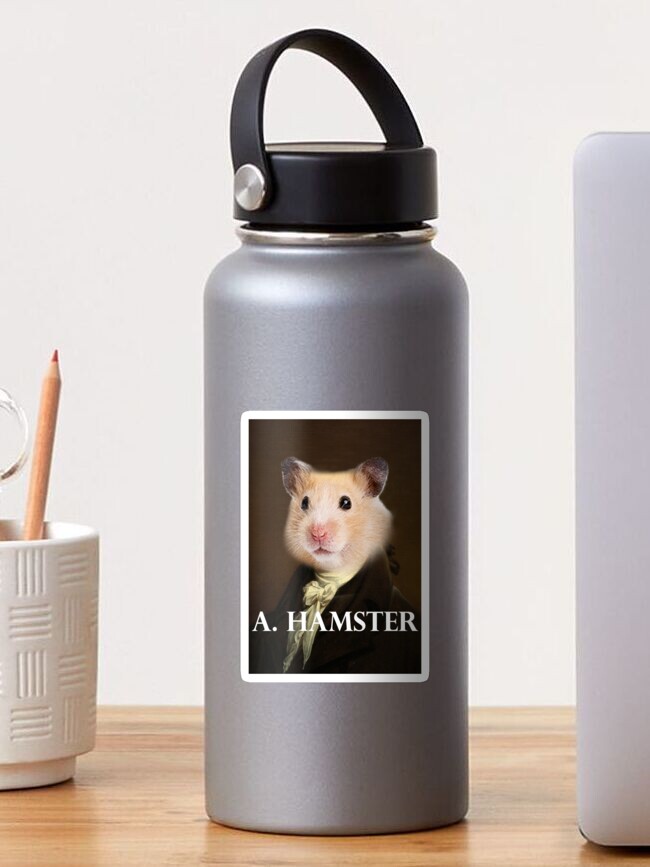 Thumbnail 1 of 3, Sticker, Alexander Hamilton - Hamster designed and sold by imaginedworlds.