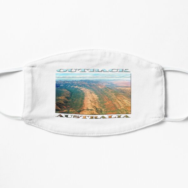 Outback Mountains (poster on white) Flat Mask