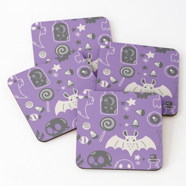 Item preview, Halloween Candy and Creatures Pattern designed and sold by MoonObscura.