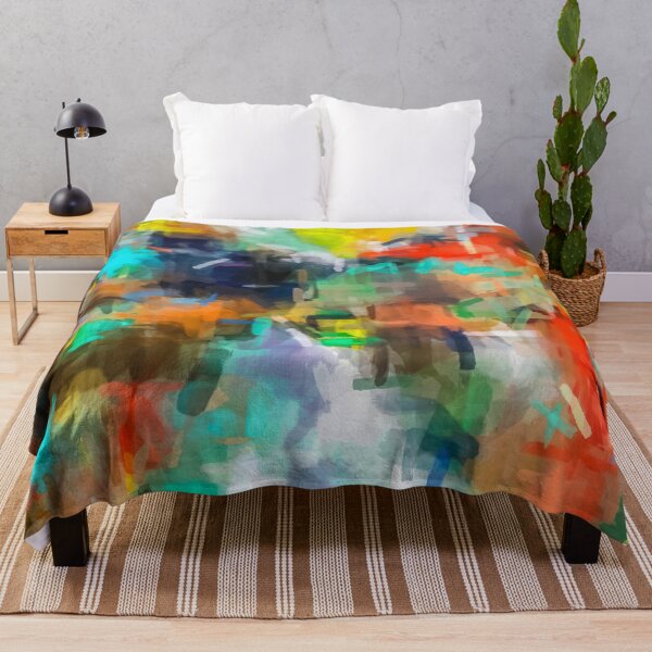 Item preview, splash brush painting texture abstract background in brown orange blue yellow designed and sold by Mrvell.