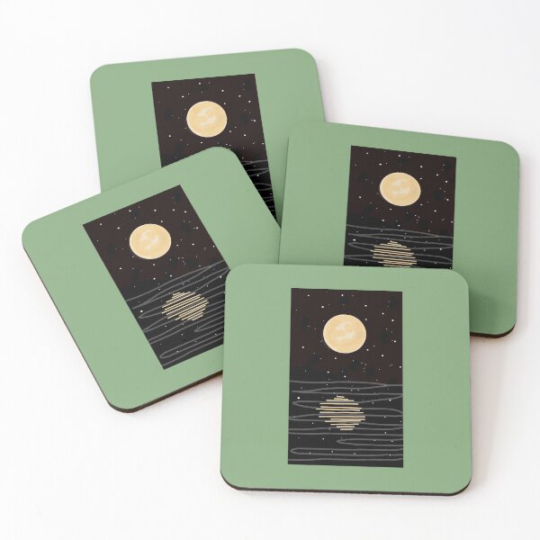 Item preview,  Full Moon Shines On An Ocean (Green) designed and sold by LotusCreations.