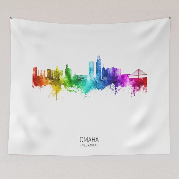 Item preview, Omaha Nebraska Skyline designed and sold by ArtPrints.