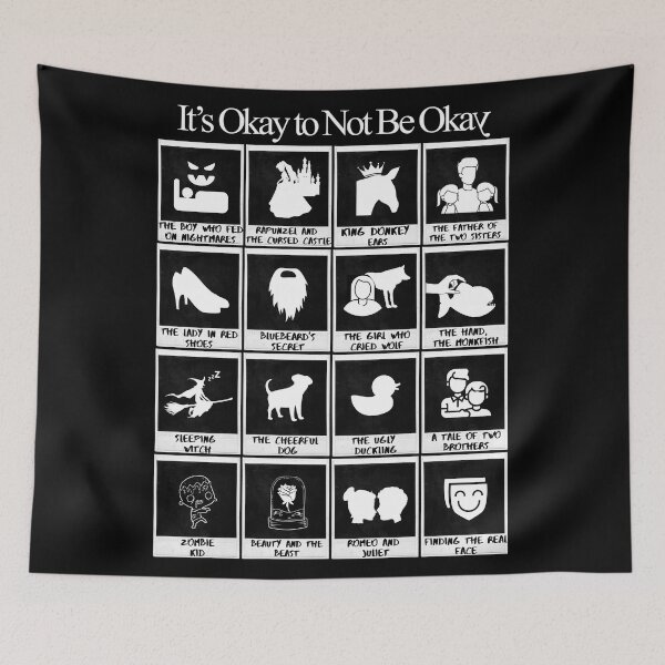 Item preview, It's Okay to Not Be Okay - Silhouette Collage designed and sold by kdramastan.