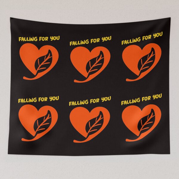 Item preview, Autumn Falling for you Heart with Leaf designed and sold by misskrisnov.