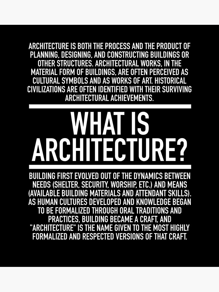 "Architecture Defined Architect" Poster for Sale by HiddenVerb Redbubble
