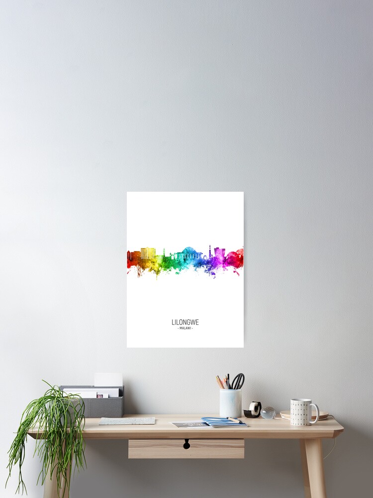 Imagen 2 de 3, Póster con la obra Lilongwe Malawi Skyline, diseñada y vendida por ArtPrints.