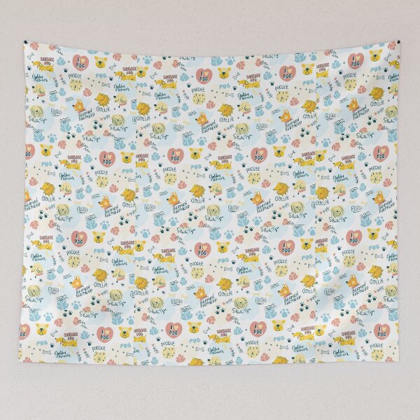 Item preview, Dog - Golden Retriever - Pug - Collie - Poodle - Puppy - Pattern - Modern - Minimal - Print  designed and sold by seaniemendoza.