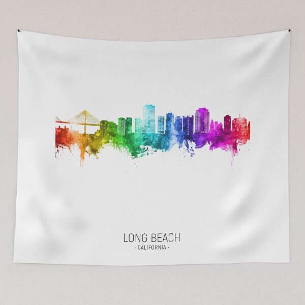 Item preview, Long Beach California Skyline designed and sold by ArtPrints.