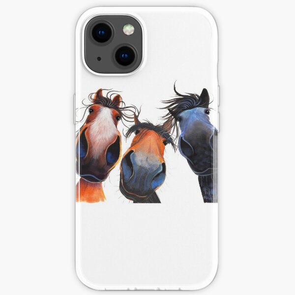 HaPPY HoRSe PRiNT ' WHo LeFT THe GaTe OPeN ? ' BY SHiRLeY MacARTHuR iPhone Soft Case