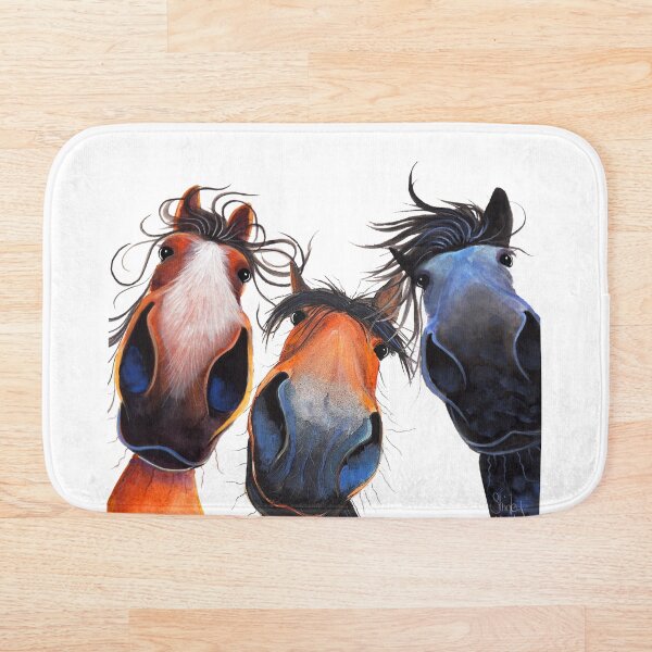 HaPPY HoRSe PRiNT ' WHo LeFT THe GaTe OPeN ? ' BY SHiRLeY MacARTHuR Bath Mat