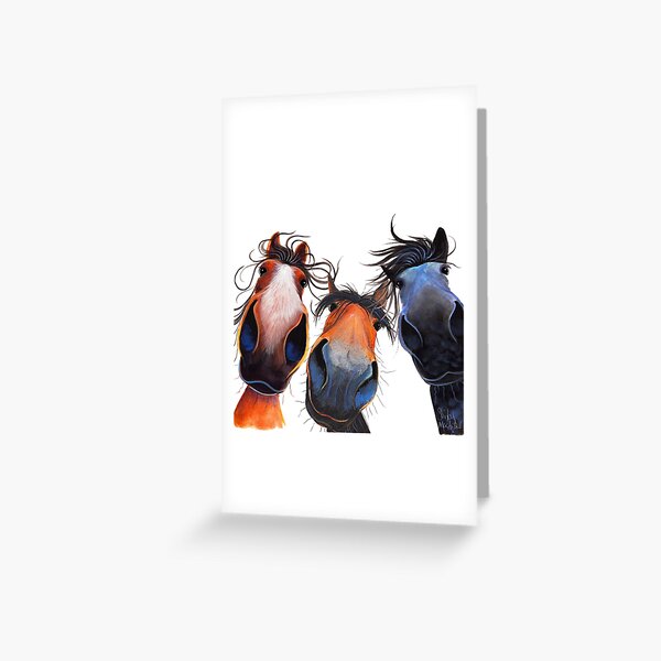 HaPPY HoRSe PRiNT ' WHo LeFT THe GaTe OPeN ? ' BY SHiRLeY MacARTHuR Greeting Card