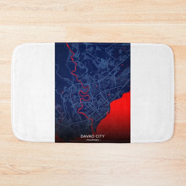 Item preview, Davao City Map Print, Davao City Map Poster, Davao City Map Wall Art, Davao City Map, Map of Davao City, Davao City Map Art designed and sold by randomorder.
