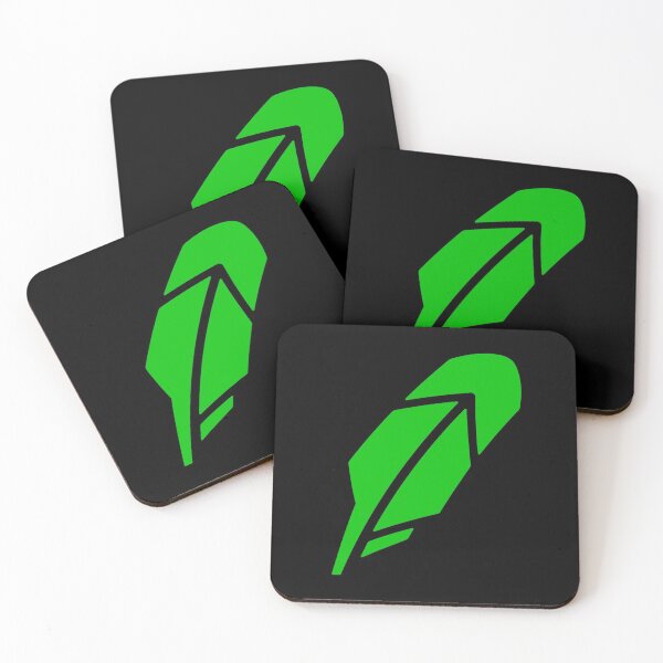Robinhood Leaf Logo Coasters (Set of 4)