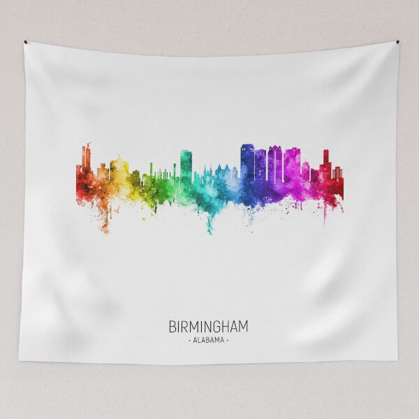 Aperçu de l'œuvre Birmingham Alabama Skyline créée et vendue par ArtPrints.