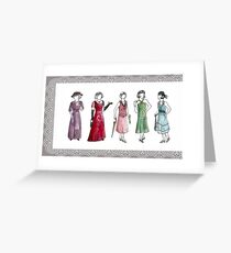 Downton Inspired Fashion Greeting Card