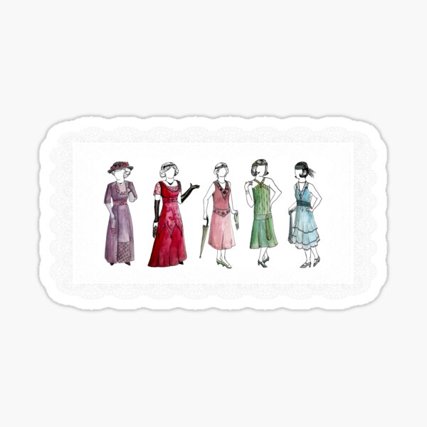 Downton Inspired Fashion Sticker
