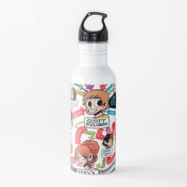 Scott Pilgrim relationship map Water Bottle