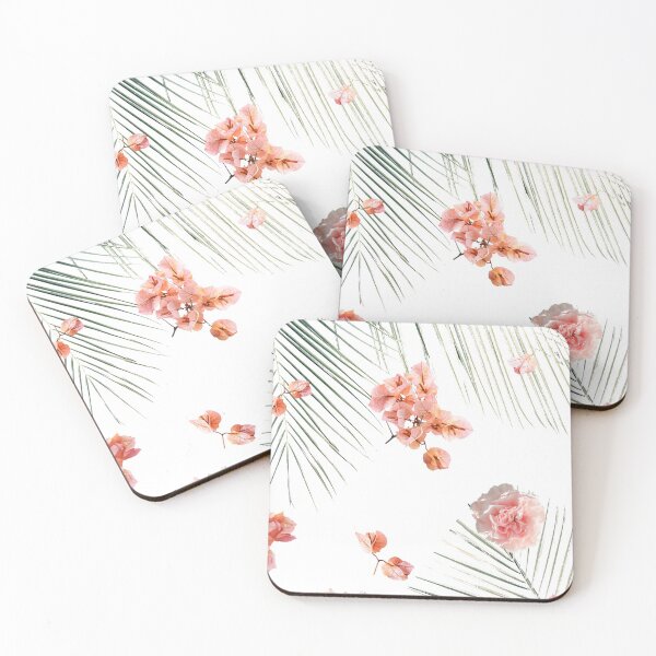Item preview, pink flowers and leaves designed and sold by Nataliya89.