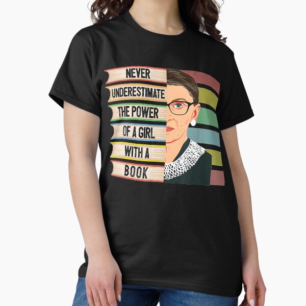 Item preview, Feminist Ruth Bader Ginsburg RBG Quote Girl With Book Women designed and sold by Lykhota97.