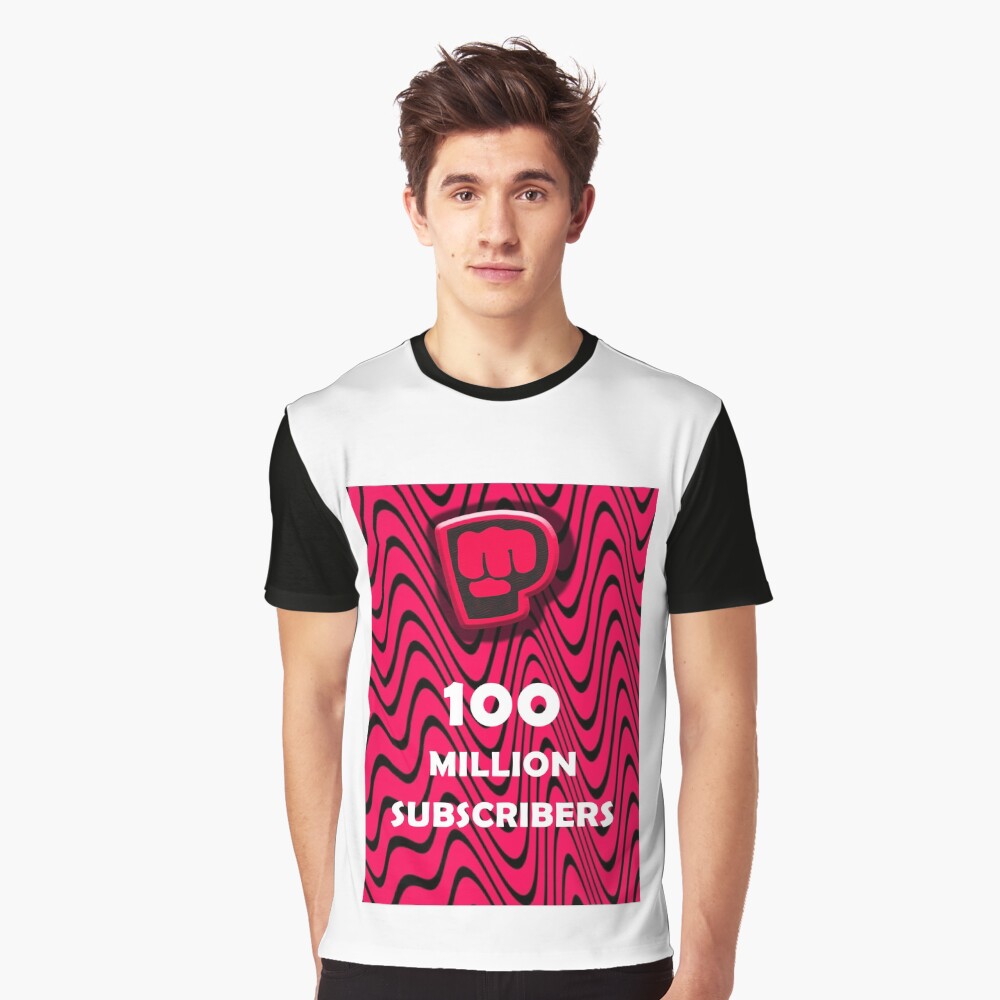 Pewdiepie 100 Million Subsribers Hd T Shirt By Redbrain Redbubble