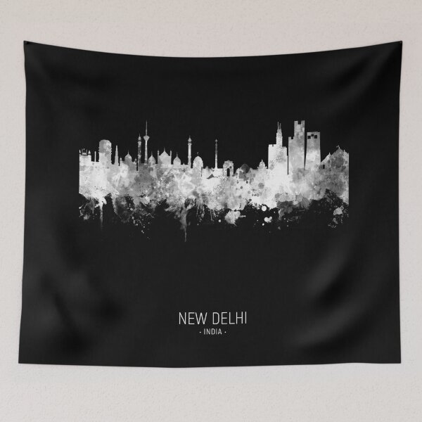 Item preview, New Delhi India Skyline designed and sold by ArtPrints.
