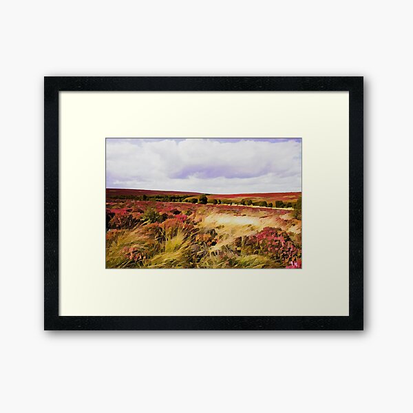 North Yorkshire Moors in late summer Framed Art Print