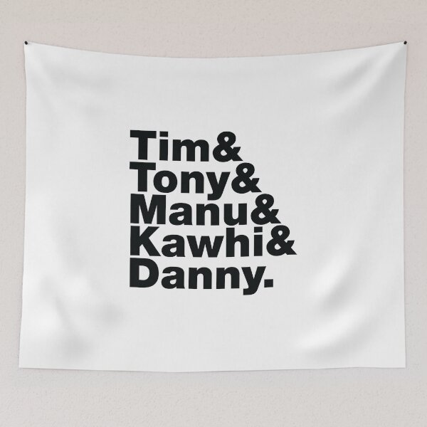 Item preview, 2013-2014 San Antonio Basketball Starting Five Black over White designed and sold by johnta17.