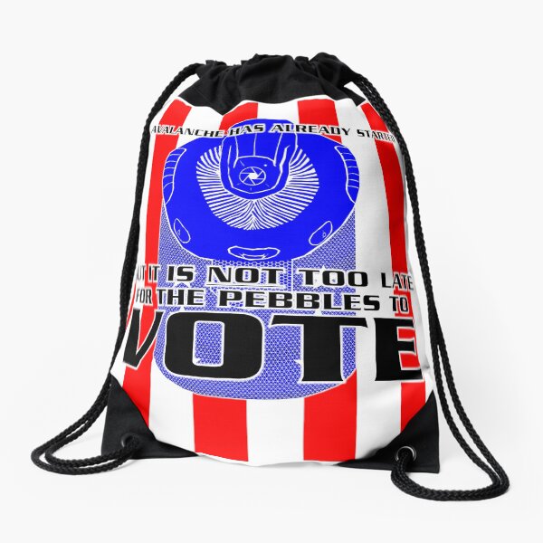 Kosh The Vote (black text) Drawstring Bag