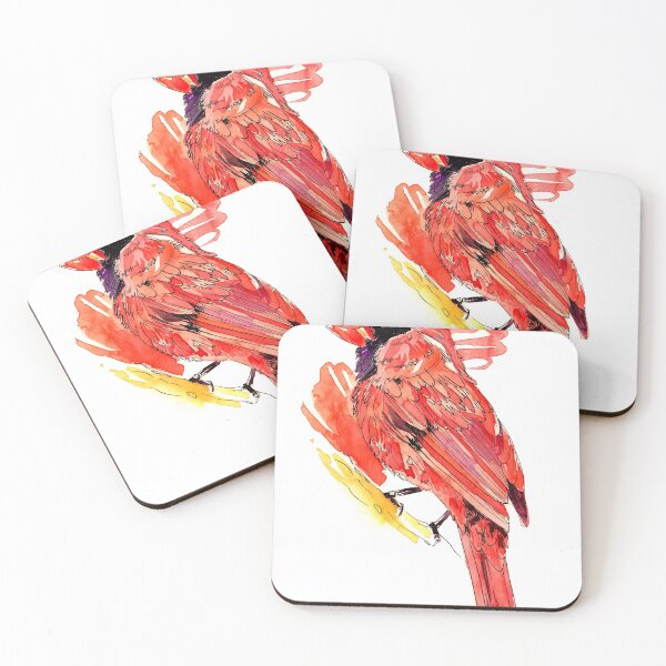 Item preview, Red Cardinal Watercolor Painting designed and sold by tangsprellart.