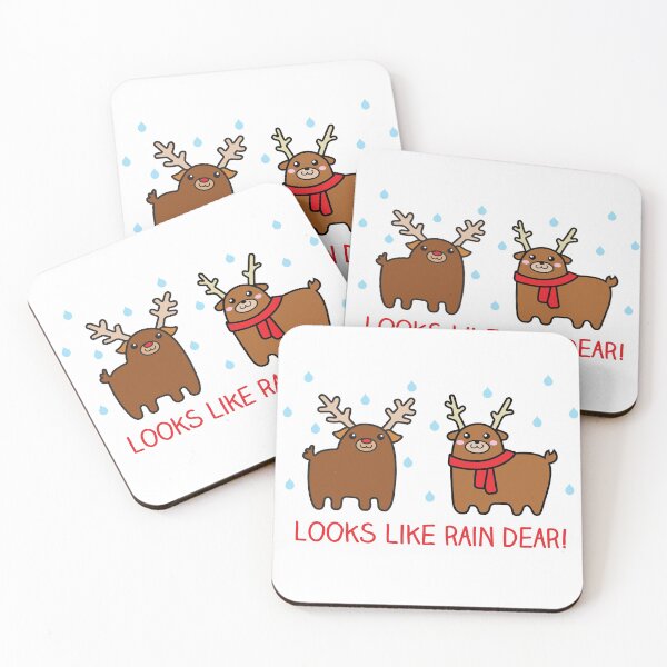 Item preview, Looks like rain dear, Christmas reindeer designed and sold by IceCreamCat.