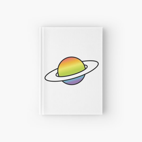 Cute Rainbow Pride Planet Hardcover Journal