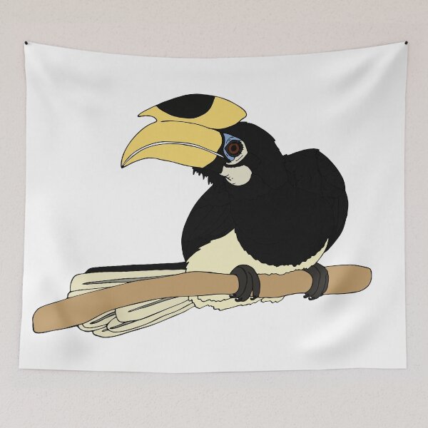 Item preview, Malabar Pied Hornbill designed and sold by nolessjess.