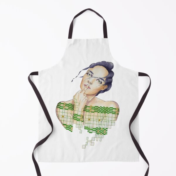 Item preview, Comic girl with middle finger, geometry pattern designed and sold by happyMagenta.