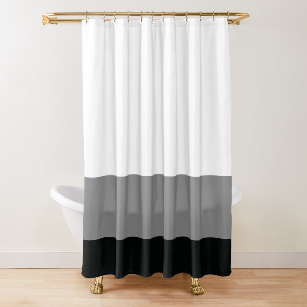 Black, White and Gray Shower Curtain
