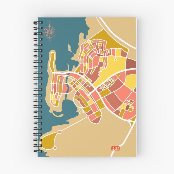 Item preview, Artistic map of KAUST, King Abdullah University of Science and Technology in fall colors designed and sold by CreatEVEdesign.