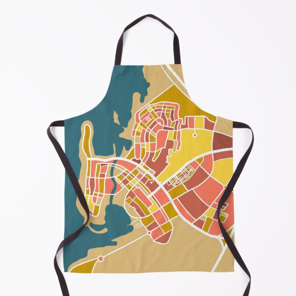 Item preview, Artistic map of KAUST, King Abdullah University of Science and Technology in fall colors designed and sold by CreatEVEdesign.