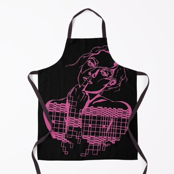 Item preview,  Comic girl with cheeky look and middle finger, geometry pattern designed and sold by happyMagenta.