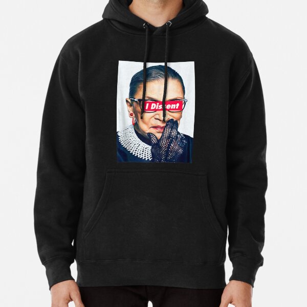 PUSHING BLACK Ruth Bader Ginsburg Remembrance I Dissent Unisex Pullover Hoodie