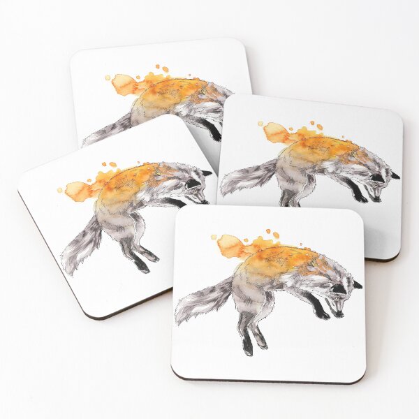 Item preview, Playing Red Fox Watercolor Painting designed and sold by tangsprellart.