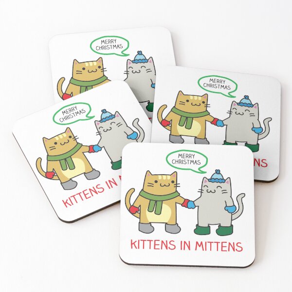 Item preview, Kittens in Mittens, Merry Christmas designed and sold by IceCreamCat.