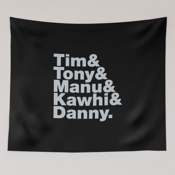 Item preview, 2013-2014 San Antonio Basketball Starting Five Grey over Black designed and sold by johnta17.