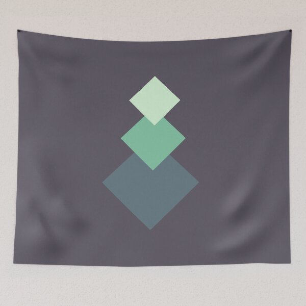 Item preview, Green diamonds mosaic on Dark Liver designed and sold by Silver-bee.