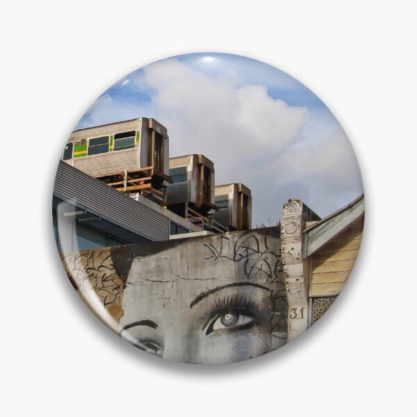 Item preview, Train stop on city roof designed and sold by yvonne hyland.