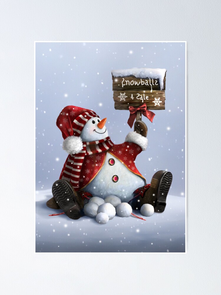 Alternate view of Xmas-Snowman Poster