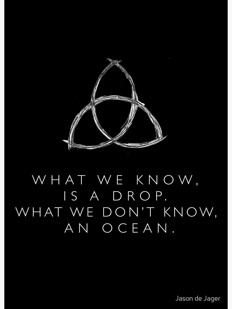 Dark Serie Quote Adam English What We Know Is A Drop Art Board Print By Jasonwolf98 Redbubble